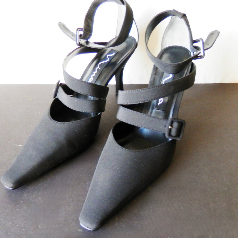 NINA Heels, Black Evening Pumps - Formal Wear - Prom Shoes Size 9